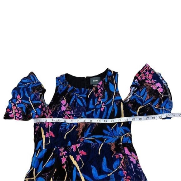 LAST CHANCE ANTHROPOLOGIE MAEVE Elia Cold-Shoulder Floral Dress Size 4 - Picture 8 of 10